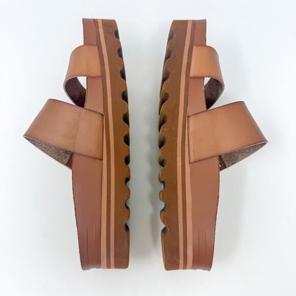 Reef Cushion Vista Hi Sandals Women's 7 Natural Platform Slides Cork Footbed - Picture 7 of 10